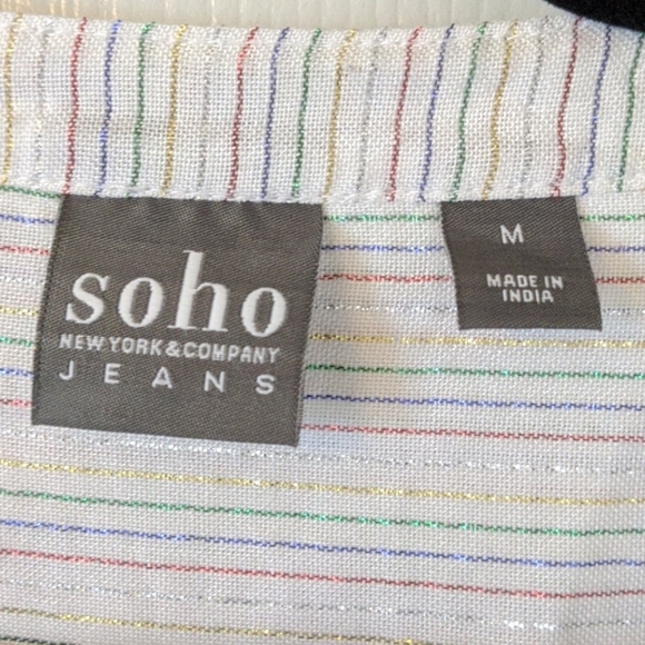 Rainbow metallic stripe Soho blouse - Picture 4 of 5